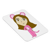 ピンク色の猫 マグネット (右側)