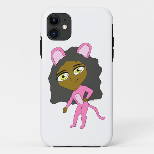 ピンク色の猫 Case-Mate iPhoneケース (裏面)
