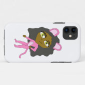 ピンク色の猫 Case-Mate iPhoneケース (裏面(横))