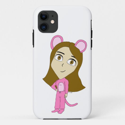 ピンク色の猫 Case-Mate iPhoneケース (裏面)