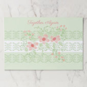 ピンク色の珊瑚が咲く緑 ペーパーパッド (正面)