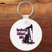 ピンク色の甘えた油田の妻 キーホルダー (正面)