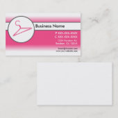 ピンク色の白いフェード服ハンガーの名刺 名刺 (正面/裏面)