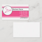 ピンク色の白いフェード服ハンガーの名刺 名刺 (正面/裏面)