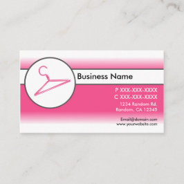 ピンク色の白いフェード服ハンガーの名刺 名刺