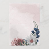 ピンク色の白いフローラの緑の詳細 エンクロージャーカード (裏面)