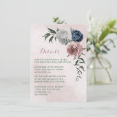 ピンク色の白いフローラの緑の詳細 エンクロージャーカード (スタンド正面)