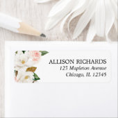 ピンク色の白いホグノリア素朴なフローラの緑 ラベル (インサイチュ)