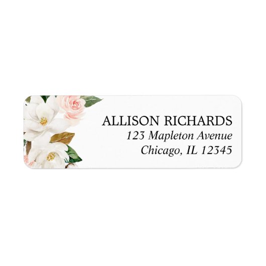 ピンク色の白いホグノリア素朴なフローラの緑 ラベル (正面)