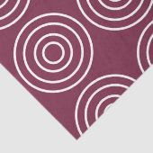 ピンク色の白い同心円ジオメトリ 薄葉紙 (詳細)