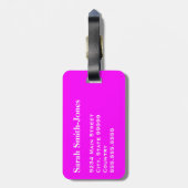 ピンク色の白い壊れやすいハンドル気にと共にありがとう ラゲッジタグ (裏面縦)