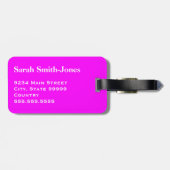 ピンク色の白い壊れやすいハンドル気にと共にありがとう ラゲッジタグ (裏面横)