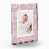 ピンク色の白い植物学 フォトブロック (左)