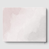 ピンク色の白い海軍の花は緑結婚色 ゲストブック (裏面)