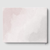 ピンク色の白い海軍の花は緑結婚色 ゲストブック (裏面)