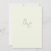 ピンク色の白い熱帯の蘭の花の保存日付 招待状 (裏面)