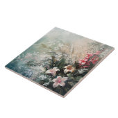 ピンク色の白い熱帯フローラ タイル (側面)