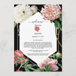 ピンク色の白い牡丹の花結婚の旅程ブラック プログラム