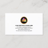 ピンク色の白い絵画壁のツール 名刺 (裏面)