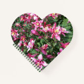 ピンク色の白い花 ノートブック (正面)