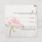 ©ピンク色の白い蓮ののホリスティック正常性の紹介 スクエア名刺 (裏面)