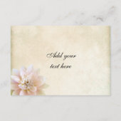 ピンク色の白い蓮の花を願う エンクロージャーカード (裏面)