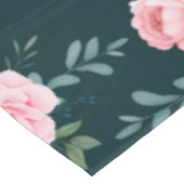 ピンク色の白い赤いフローラ テーブルクロス (アングル)