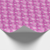 ピンク色の白い雪 ラッピングペーパー (角)