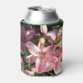 ピンク色の白アジアのユリ 缶クーラー (缶正面)
