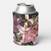 ピンク色の白アジアのユリ 缶クーラー (缶裏面)