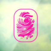 ピンク色の白熱［赤熱］光を放つ指紋ウィンドウの固定 ウィンドウサイン (シート3)