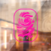 ピンク色の白熱［赤熱］光を放つ指紋ウィンドウの固定 ウィンドウサイン (シート2)