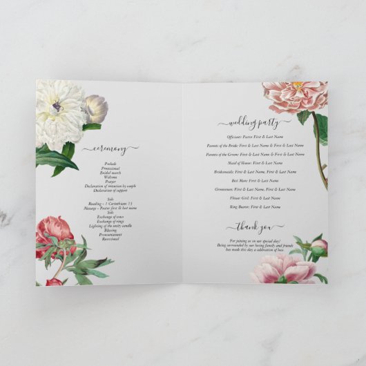 ピンク色の白結婚牡丹の服務命令 プログラム (内部)