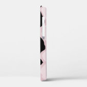 ピンク色の白黒抽象芸術 Case-Mate iPhoneケース (裏面 / 左)