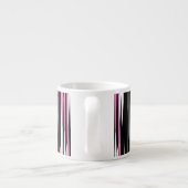 ピンク色の白黒 エスプレッソカップ (裏面)