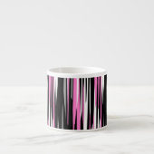 ピンク色の白黒 エスプレッソカップ (正面)