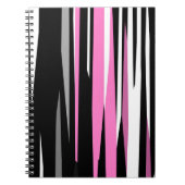 ピンク色の白黒 ノートブック (正面)