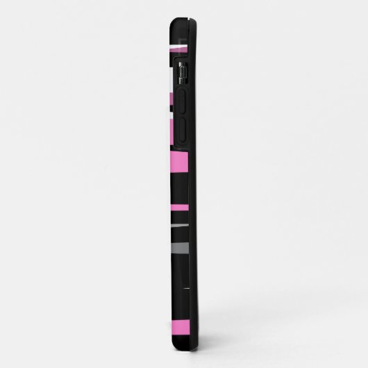 ピンク色の白黒 Case-Mate iPhoneケース (裏面/左)