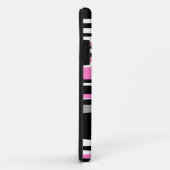 ピンク色の白黒 Case-Mate iPhoneケース (裏面/右)