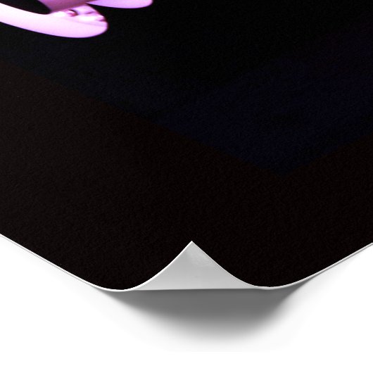 ピンク色の看板 ポスター (角)