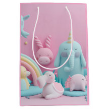 ピンク色の眠い動物