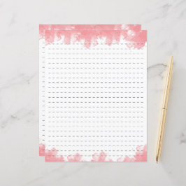 ピンク色の破線のひな形紙