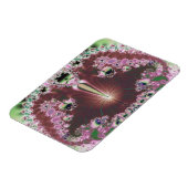 ピンク色の磁石で枠付き抽象芸術 マグネット (左側)