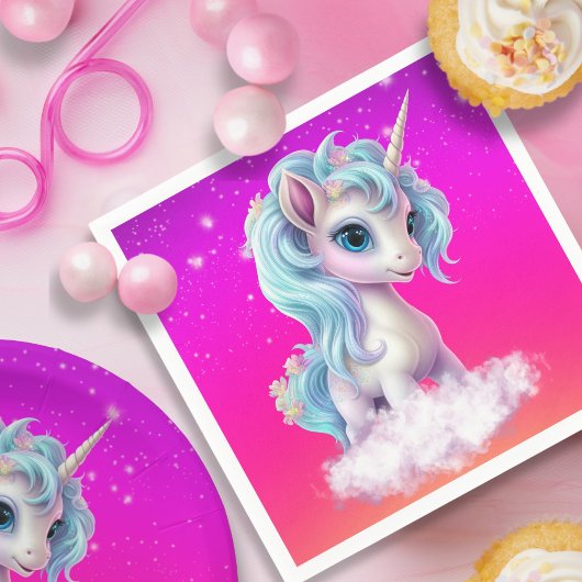 ピンク色の空で雲無地のに浮鮮やかかぶ スタンダードカクテルナプキン