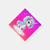 ピンク色の空で雲無地のに浮鮮やかかぶ スタンダードカクテルナプキン (角)