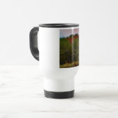 ピンク色の空を持つ鹿 トラベルマグ (正面左)