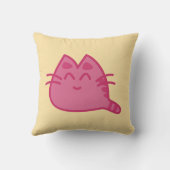 ピンク色の笑顔の子ネコ クッション (裏面)