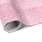 ピンク色の粉砂糖 ラッピングペーパー (ロールコーナー)