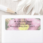 ピンク色の紅花 ラベル (インサイチュ)