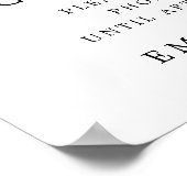 ピンク色の紫のフローラ結婚が抜けた式のサイン ポスター (角)